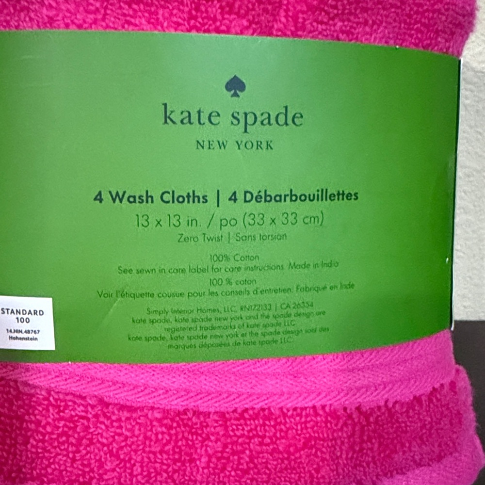 NWT Kate Spade ♠️ Wash Cloths - Picture 2 of 3